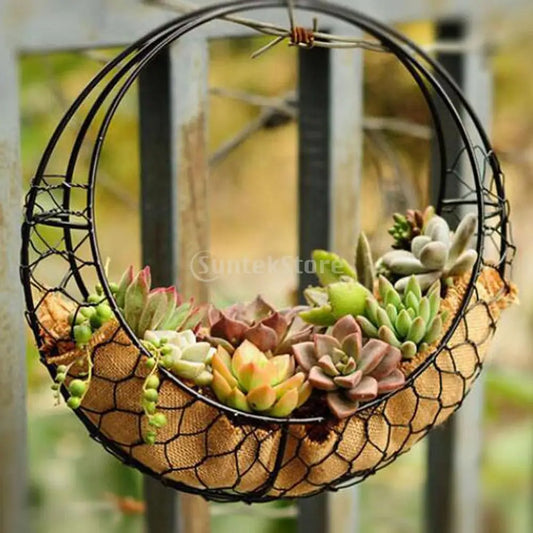 Iron Hanging Planter: Decorate with Rustic Style